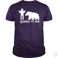 Load image into Gallery viewer, SunFrog-Busted Mannypdesign Classic Guys / Unisex Tee / Purple / S Guess I&#39;ll Die
