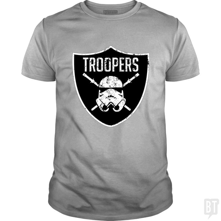 SunFrog-Busted Morlocktees Classic Guys / Unisex Tee / Sport Grey / S Troopers