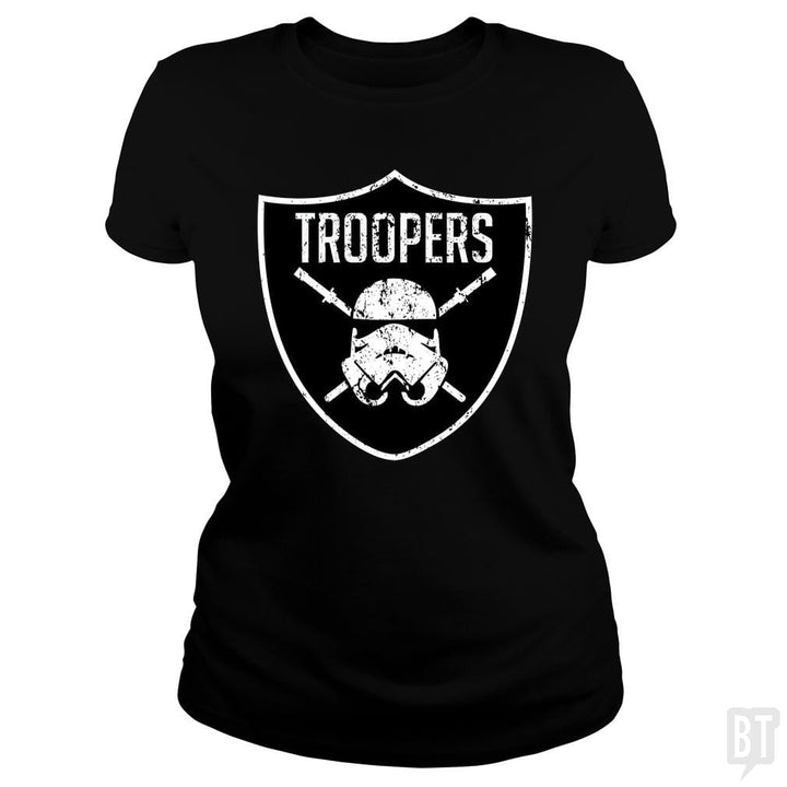 SunFrog-Busted Morlocktees Classic Ladies Tee / Black / S Troopers