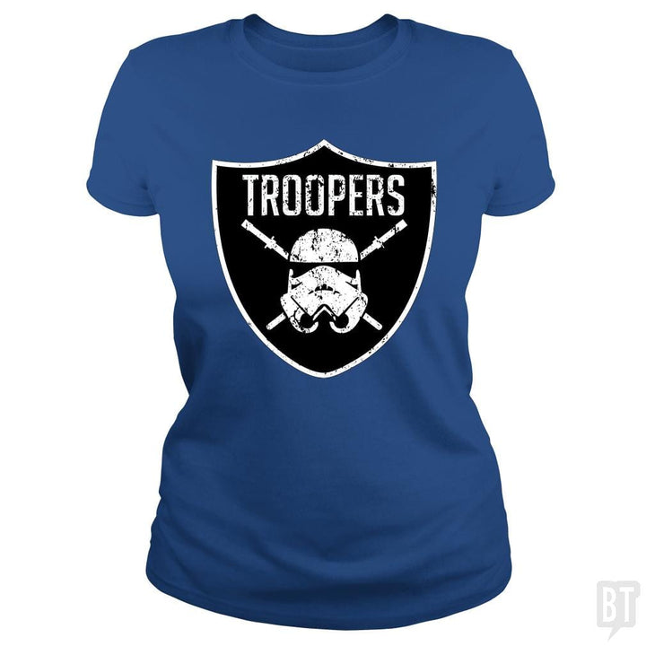 SunFrog-Busted Morlocktees Classic Ladies Tee / Royal Blue / S Troopers