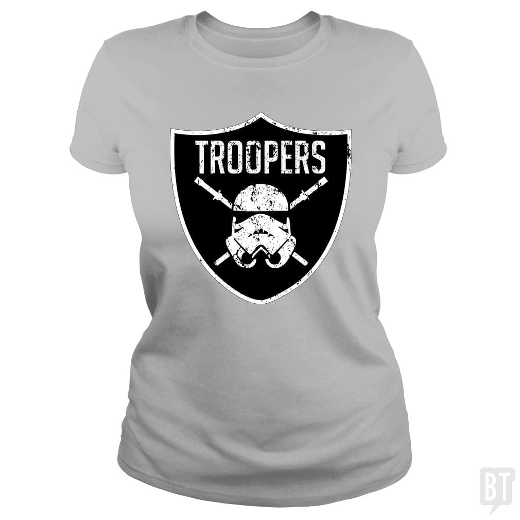 SunFrog-Busted Morlocktees Classic Ladies Tee / Sport Grey / S Troopers