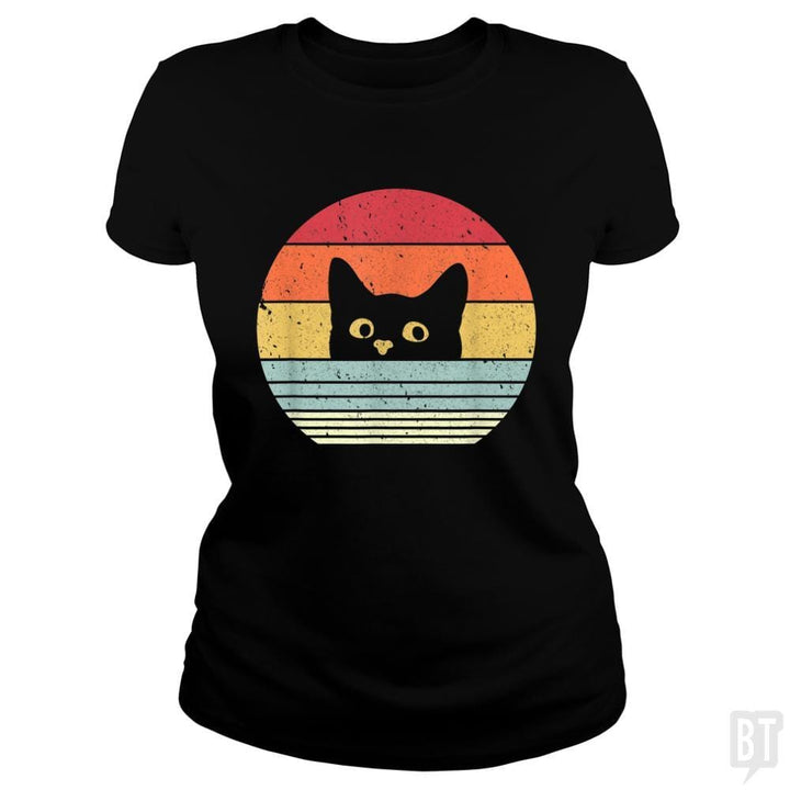 SunFrog-Busted Mr Candy Classic Ladies Tee / Black / S Cat Shirt Retro Style