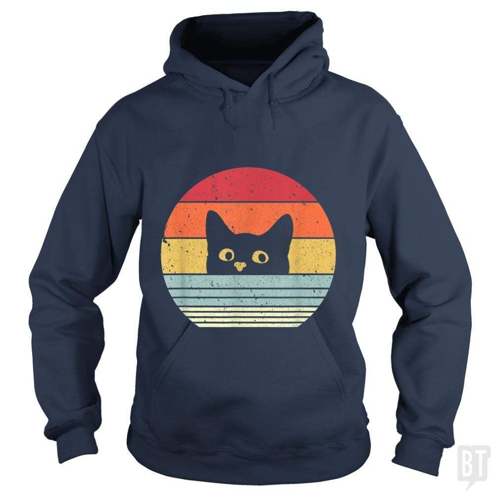 SunFrog-Busted Mr Candy Hoodie / Navy Blue / S Cat Shirt Retro Style