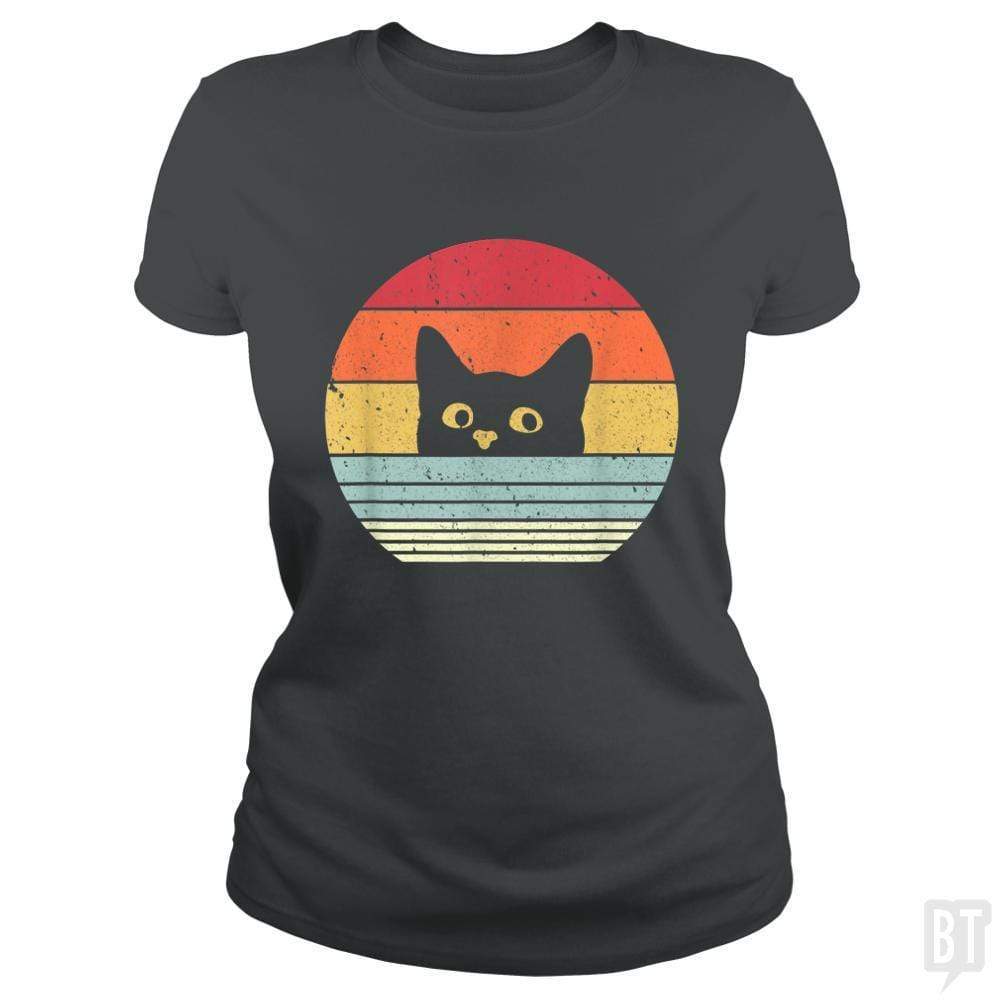 SunFrog-Busted Mr Candy Classic Ladies Tee / Dark Heather / S Cat Shirt Retro Style