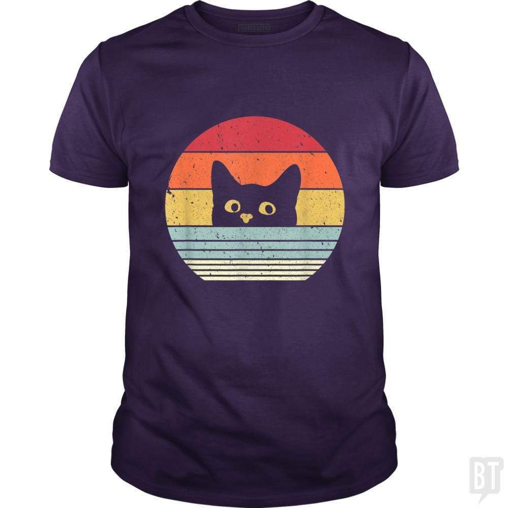 SunFrog-Busted Mr Candy Classic Guys / Unisex Tee / Purple / S Cat Shirt Retro Style