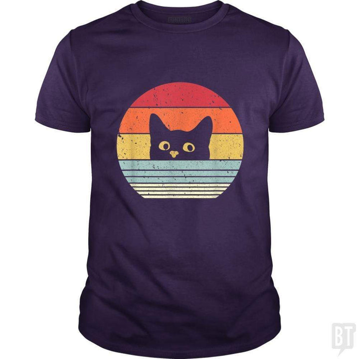 SunFrog-Busted Mr Candy Classic Guys / Unisex Tee / Purple / S Cat Shirt Retro Style