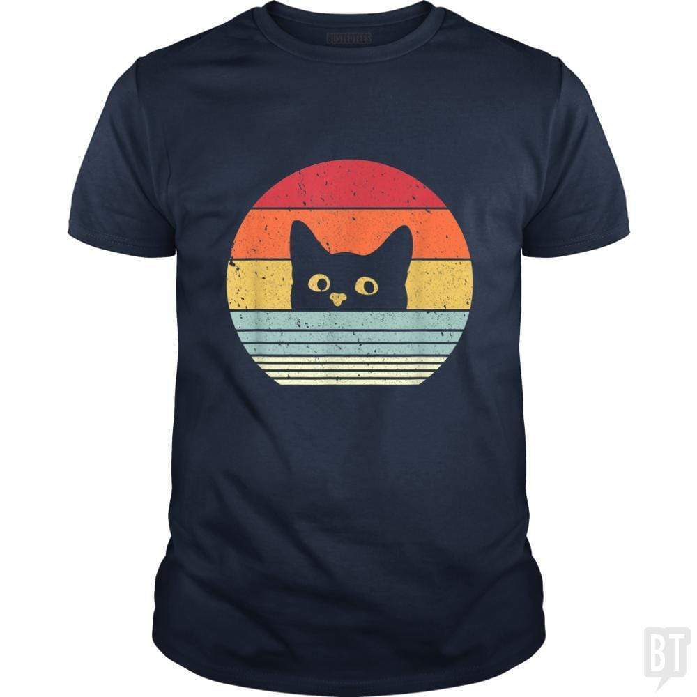 SunFrog-Busted Mr Candy Classic Guys / Unisex Tee / Navy Blue / S Cat Shirt Retro Style