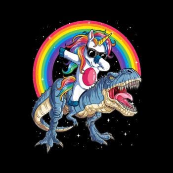 SunFrog-Busted Mr Candy Dabbing Unicorn Riding Dinosaur