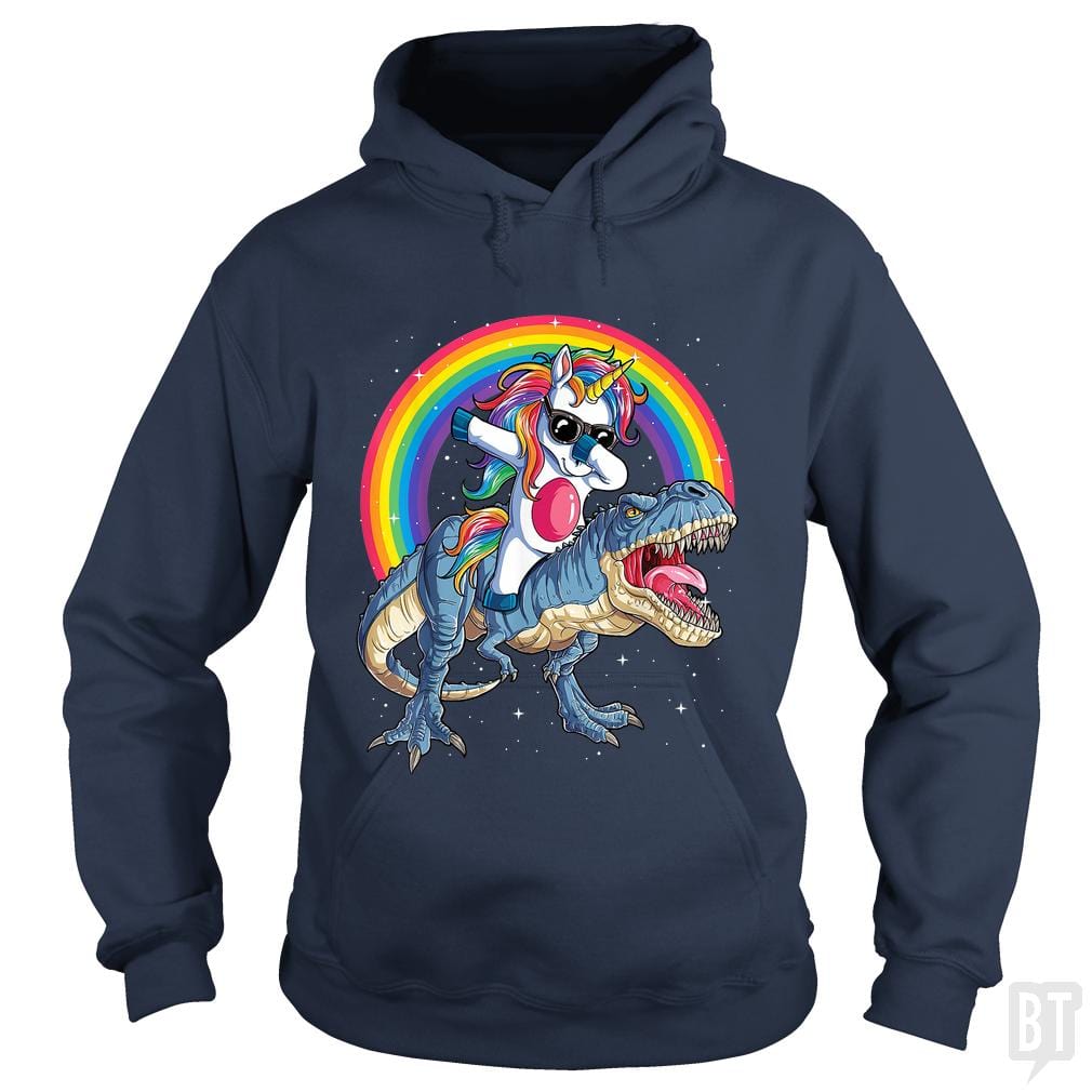 SunFrog-Busted Mr Candy Hoodie / Navy Blue / S Dabbing Unicorn Riding Dinosaur
