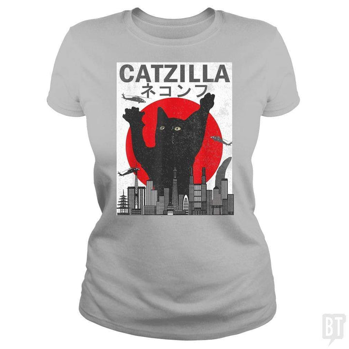 SunFrog-Busted Mr Candy Vintage Catzilla Japanese Sunset Style