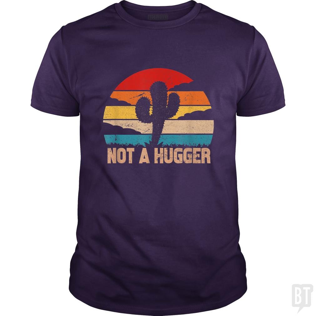 SunFrog-Busted MrT90 Classic Guys / Unisex Tee / Purple / S Cactus Sarcastic | not a hugger