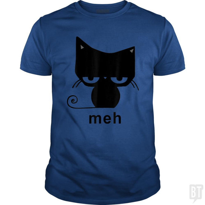 SunFrog-Busted MrT90 Classic Guys / Unisex Tee / Royal Blue / S Meh Black Cat Funny