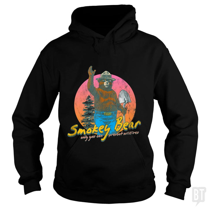 SunFrog-Busted MrT90 Hoodie / Black / S Smokey Bear Retro