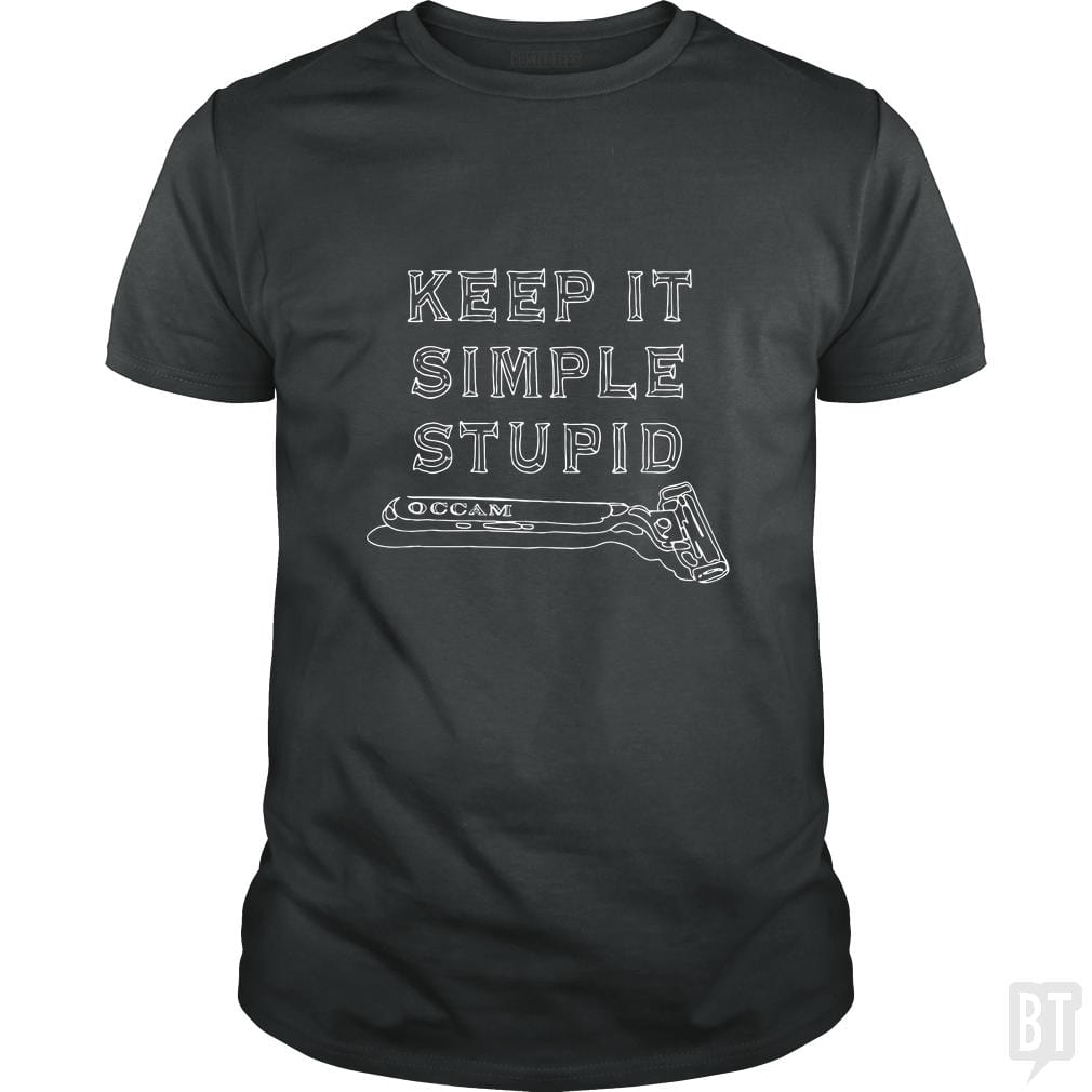 SunFrog-Busted MudgeWare Classic Guys / Unisex Tee / Dark Heather / S Keep It Simple Stupid