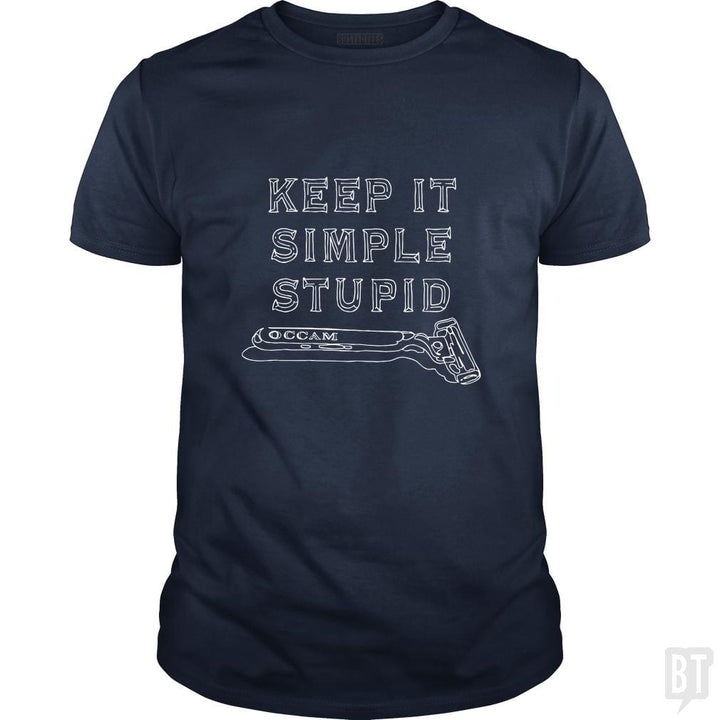 SunFrog-Busted MudgeWare Classic Guys / Unisex Tee / Navy Blue / S Keep It Simple Stupid