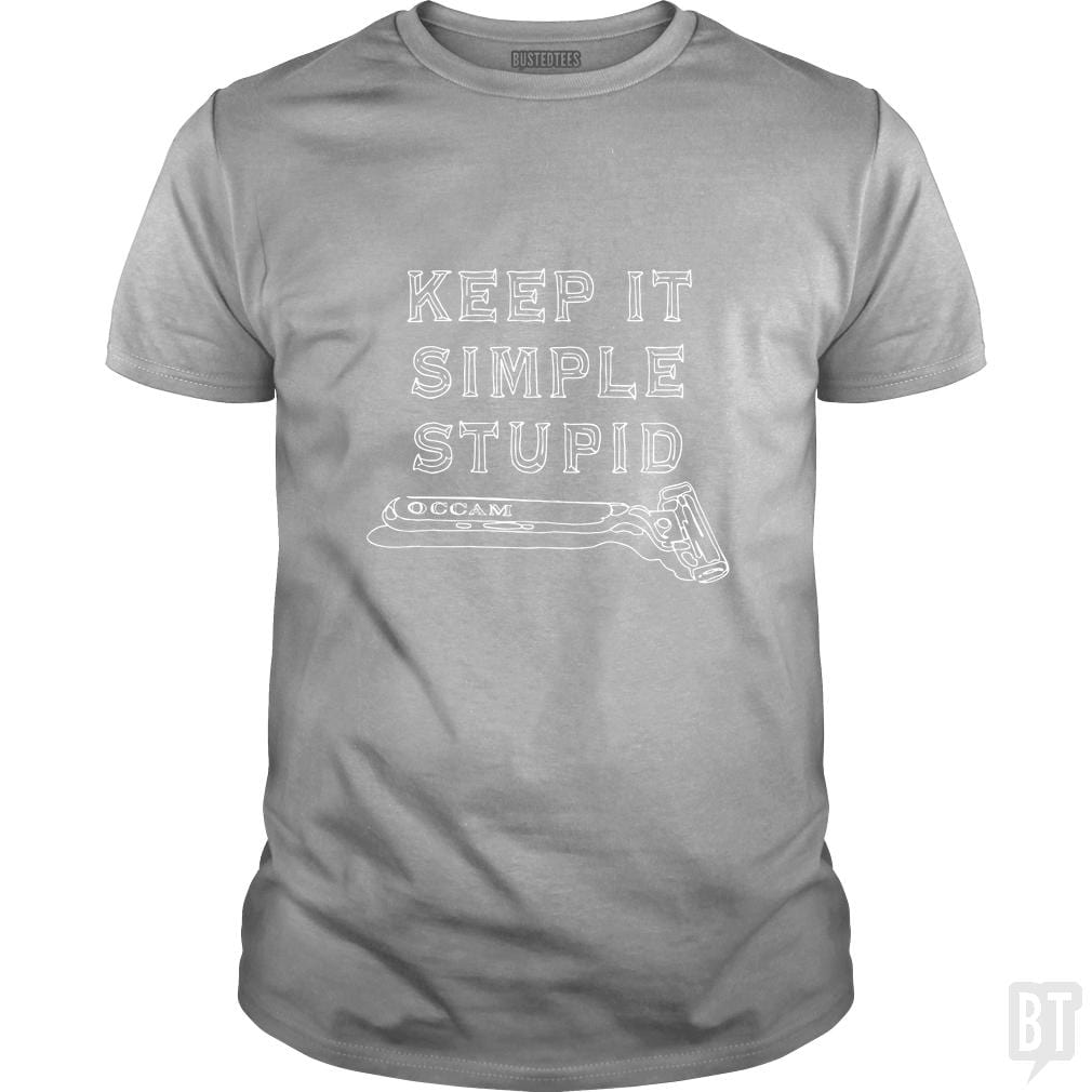 SunFrog-Busted MudgeWare Classic Guys / Unisex Tee / Sport Grey / S Keep It Simple Stupid