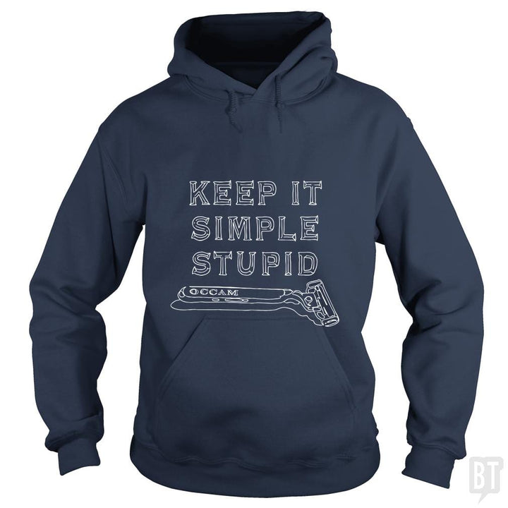 SunFrog-Busted MudgeWare Hoodie / Navy Blue / S Keep It Simple Stupid