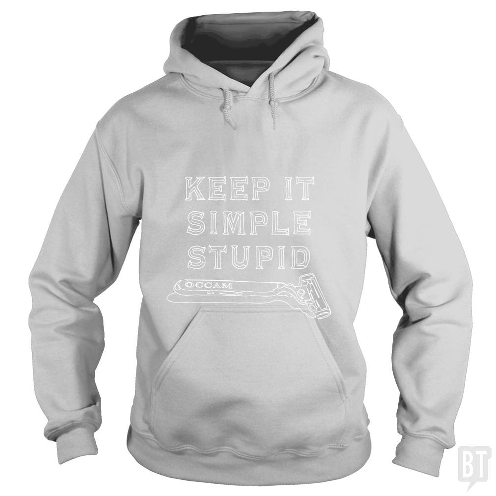 SunFrog-Busted MudgeWare Hoodie / Sport Grey / S Keep It Simple Stupid