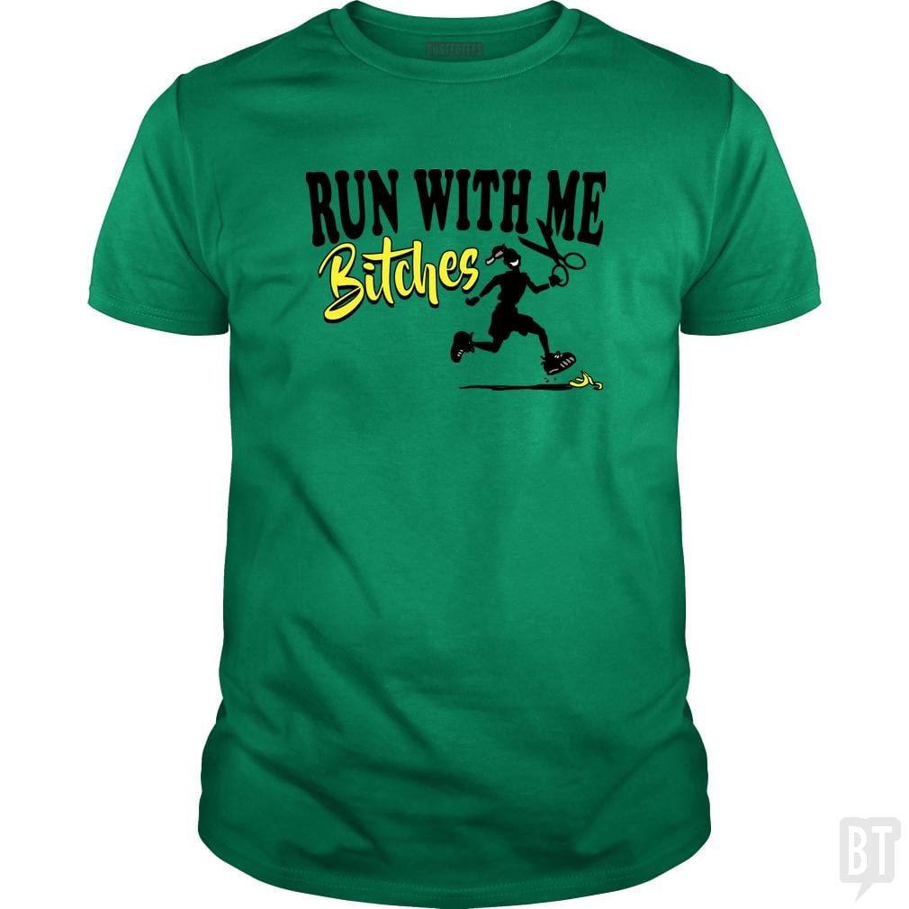 SunFrog-Busted MudgeWare Classic Guys / Unisex Tee / Irish Green / S Run With Me Bitches
