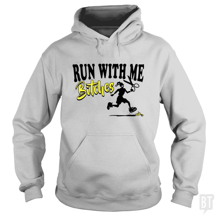 SunFrog-Busted MudgeWare Hoodie / Sport Grey / S Run With Me Bitches