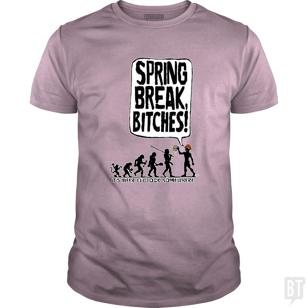 SunFrog-Busted MudgeWare Classic Guys / Unisex Tee / Light Pink / S Spring Break Bitches Evo