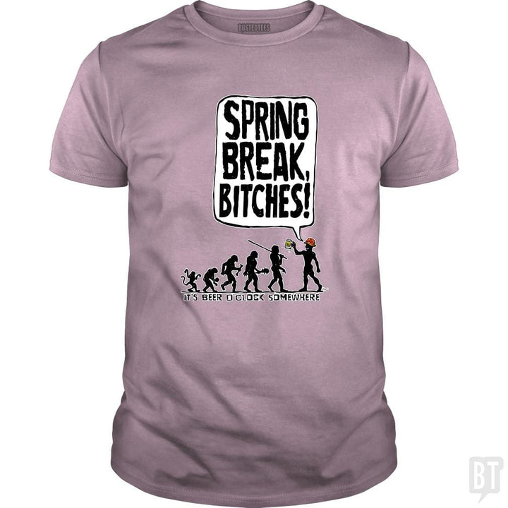 SunFrog-Busted MudgeWare Classic Guys / Unisex Tee / Light Pink / S Spring Break Bitches Evo