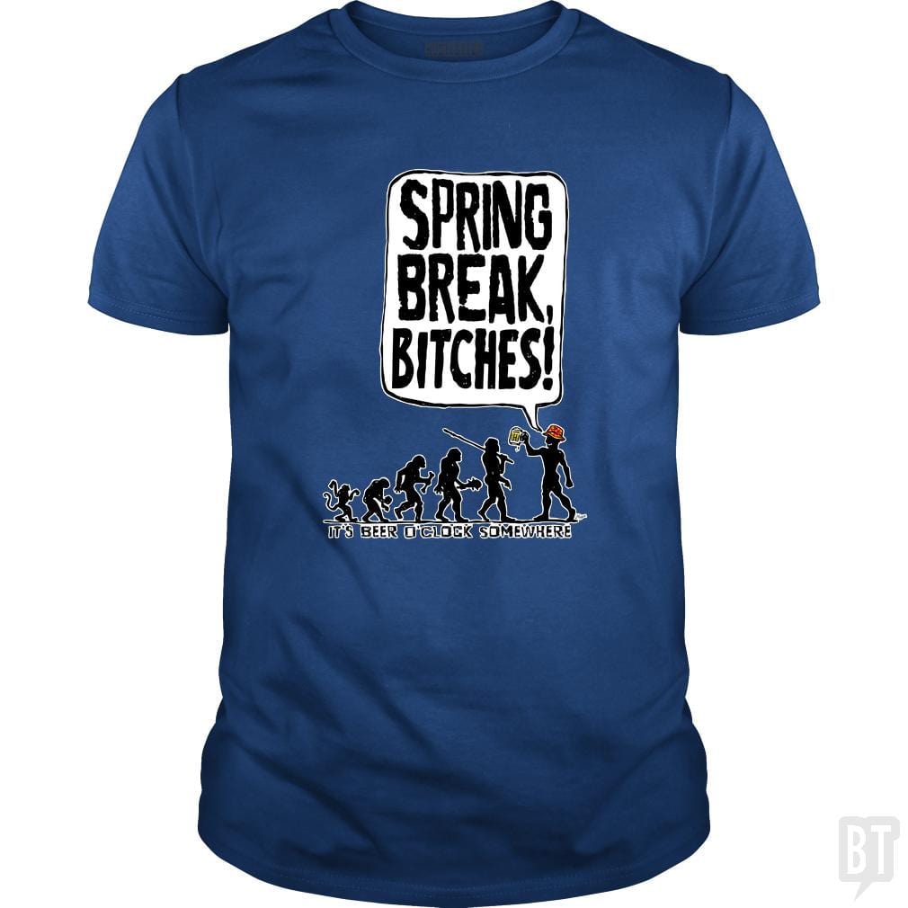 SunFrog-Busted MudgeWare Classic Guys / Unisex Tee / Royal Blue / S Spring Break Bitches Evo