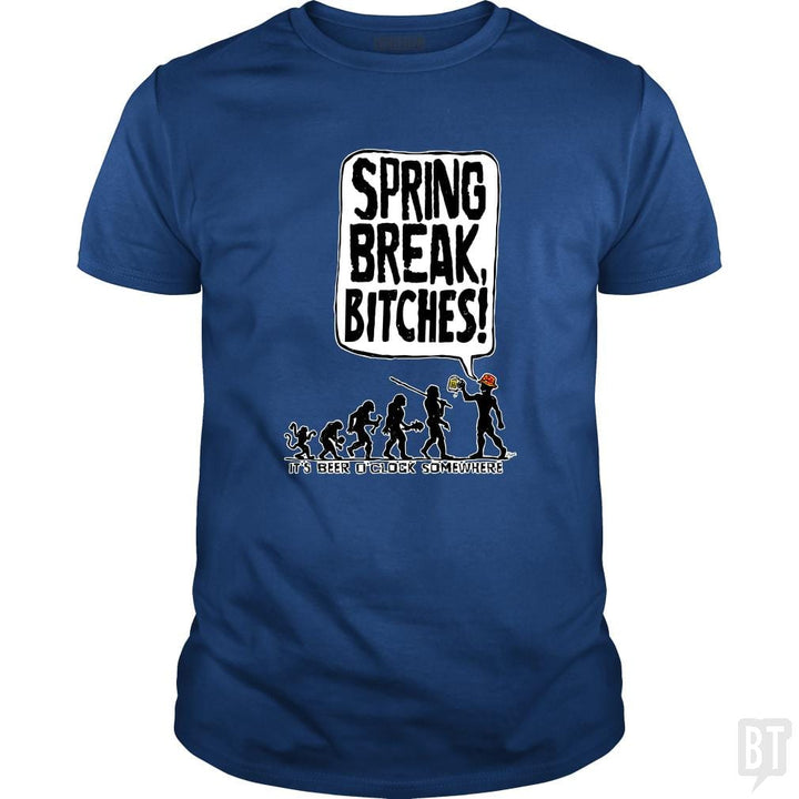 SunFrog-Busted MudgeWare Classic Guys / Unisex Tee / Royal Blue / S Spring Break Bitches Evo