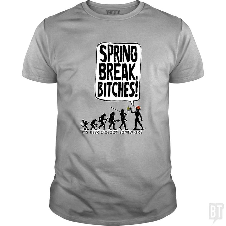 SunFrog-Busted MudgeWare Classic Guys / Unisex Tee / Sport Grey / S Spring Break Bitches Evo