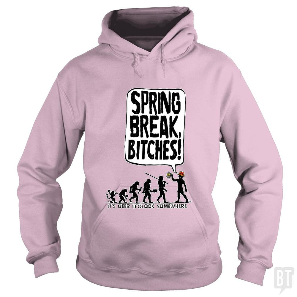 SunFrog-Busted MudgeWare Hoodie / Light Pink / S Spring Break Bitches Evo