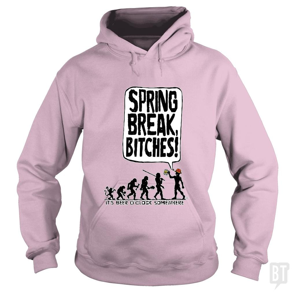 SunFrog-Busted MudgeWare Hoodie / Light Pink / S Spring Break Bitches Evo