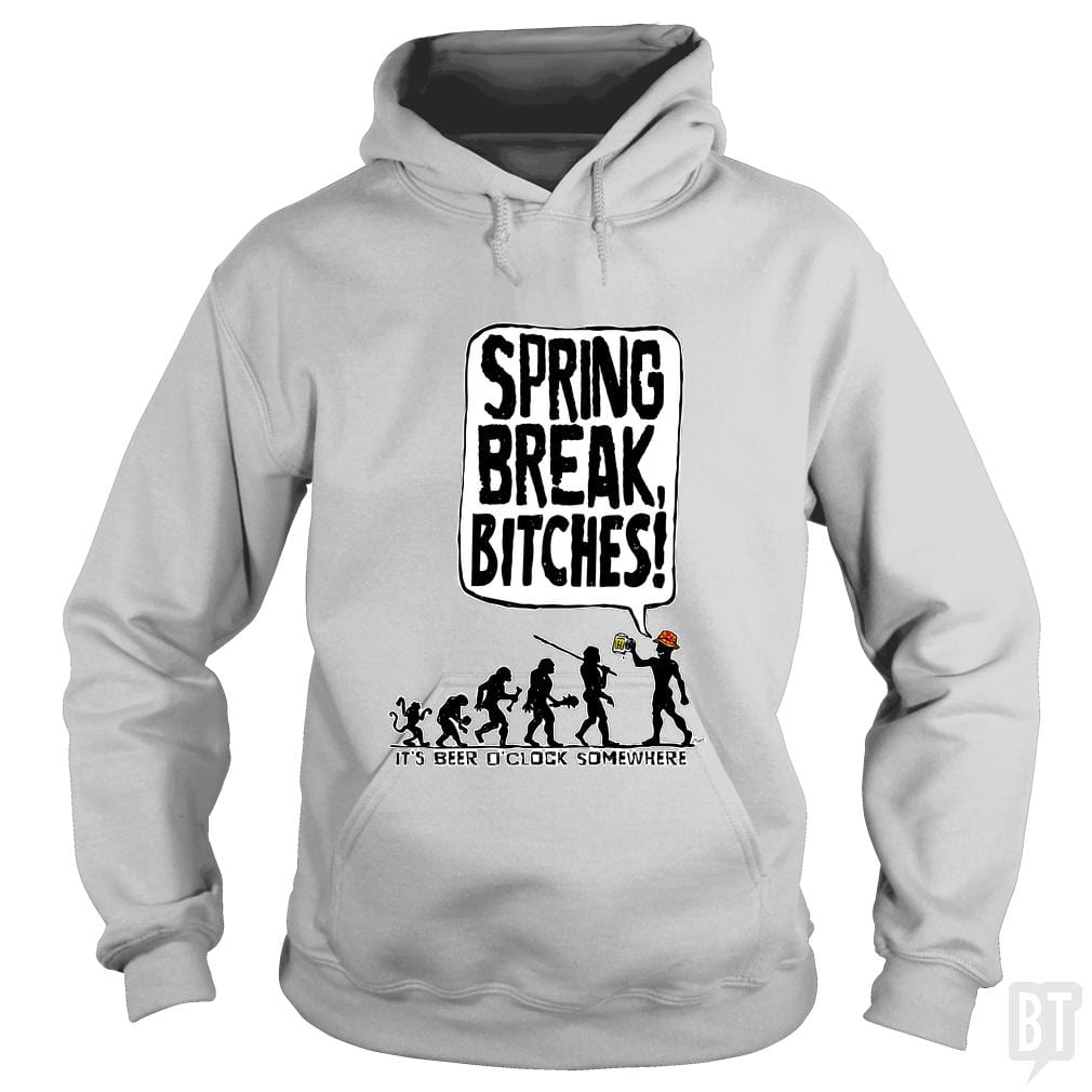 SunFrog-Busted MudgeWare Hoodie / Sport Grey / S Spring Break Bitches Evo