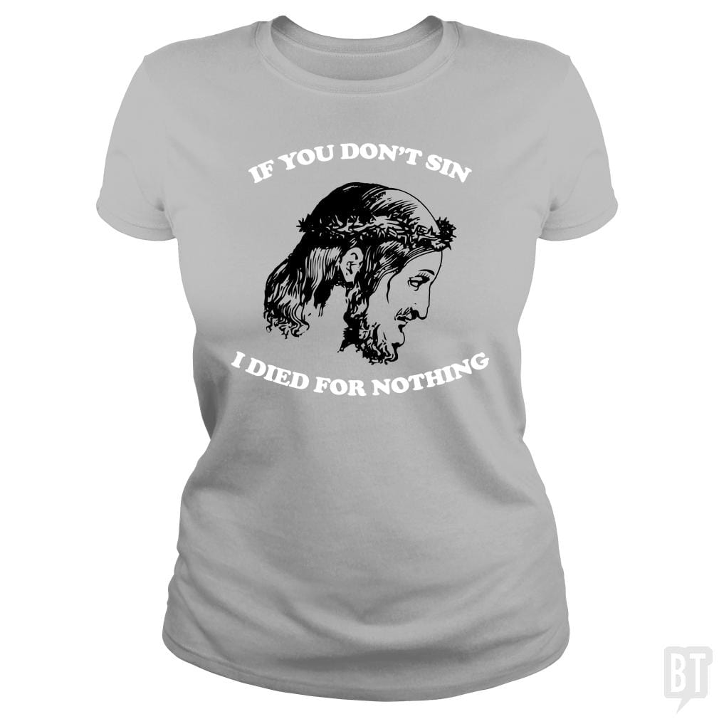 SunFrog-Busted n23 Classic Ladies Tee / Sport Grey / S Be A Sinner