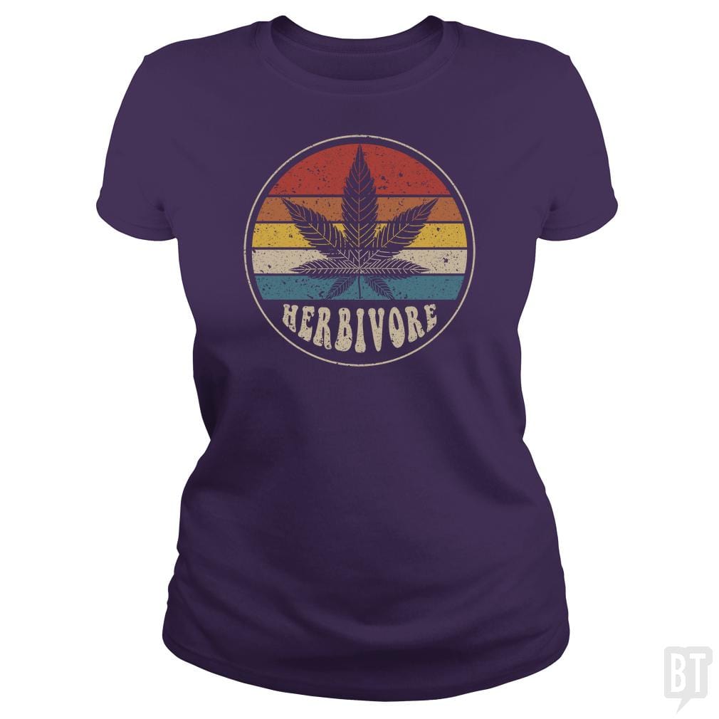 SunFrog-Busted n23 Classic Ladies Tee / Purple / S Herbivore