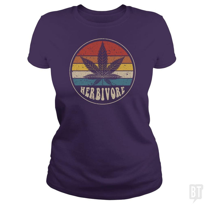 SunFrog-Busted n23 Classic Ladies Tee / Purple / S Herbivore