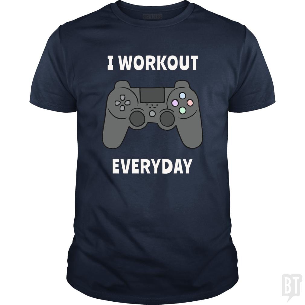SunFrog-Busted n23 Classic Guys / Unisex Tee / Navy Blue / S I Workout Everyday