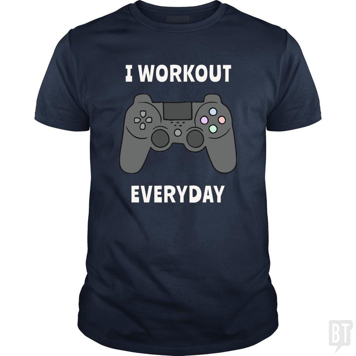 SunFrog-Busted n23 Classic Guys / Unisex Tee / Navy Blue / S I Workout Everyday