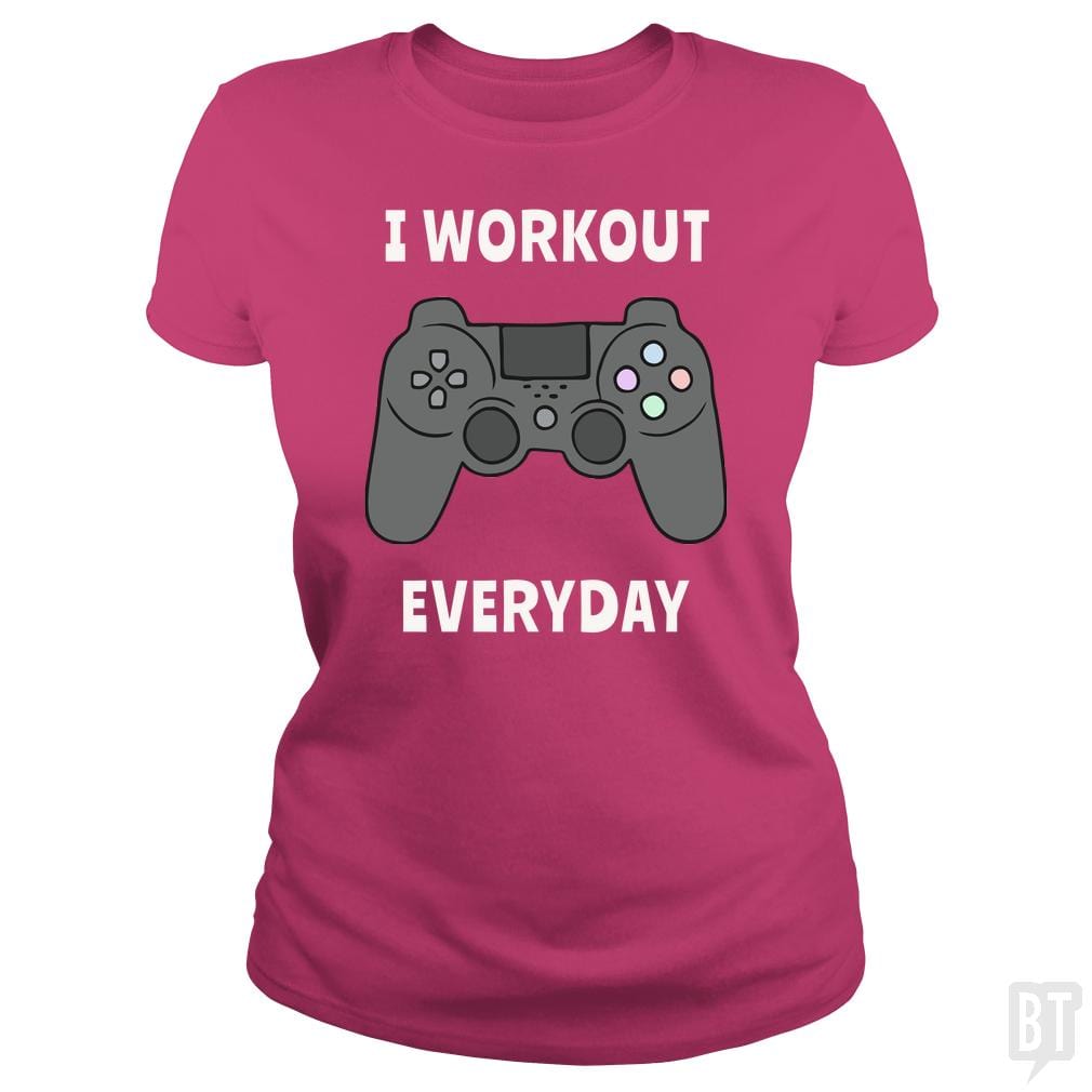 SunFrog-Busted n23 Classic Ladies Tee / Heliconia / S I Workout Everyday