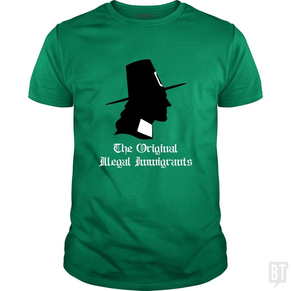 SunFrog-Busted n23 Classic Guys / Unisex Tee / Irish Green / S Pilgrim