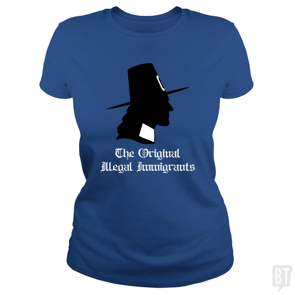 SunFrog-Busted n23 Classic Ladies Tee / Royal Blue / S Pilgrim