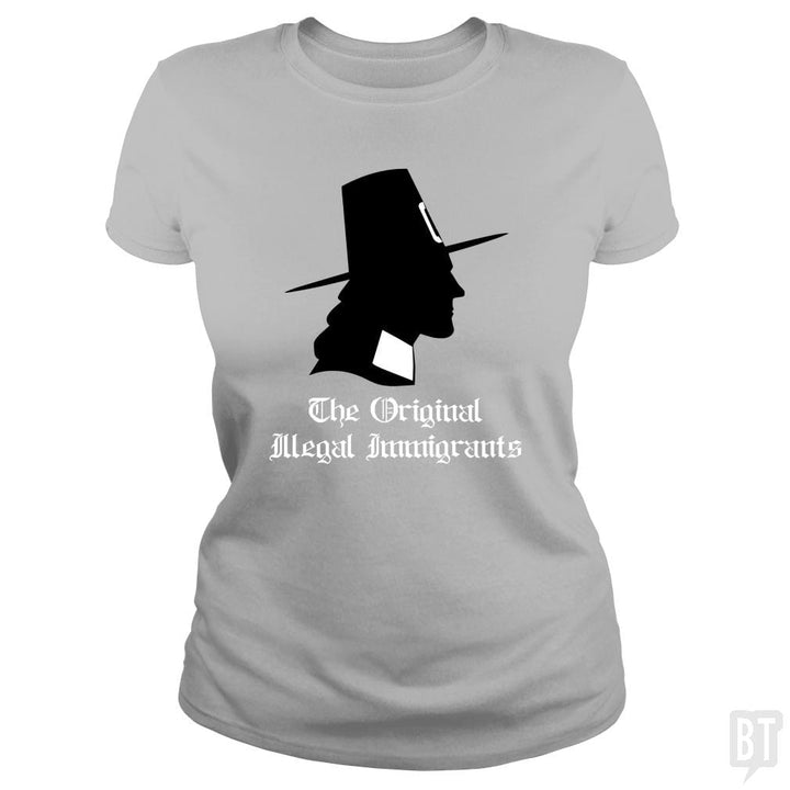 SunFrog-Busted n23 Classic Ladies Tee / Sport Grey / S Pilgrim