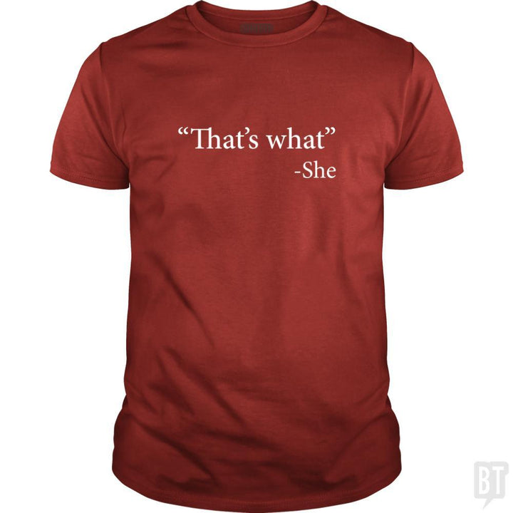 SunFrog-Busted n23 Classic Guys / Unisex Tee / Red / S That's What She Said