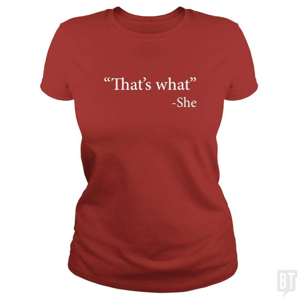 SunFrog-Busted n23 Classic Ladies Tee / Red / S That's What She Said