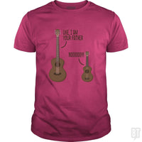 Load image into Gallery viewer, SunFrog-Busted n23 Classic Guys / Unisex Tee / Heliconia / S Uke, I am Your Father
