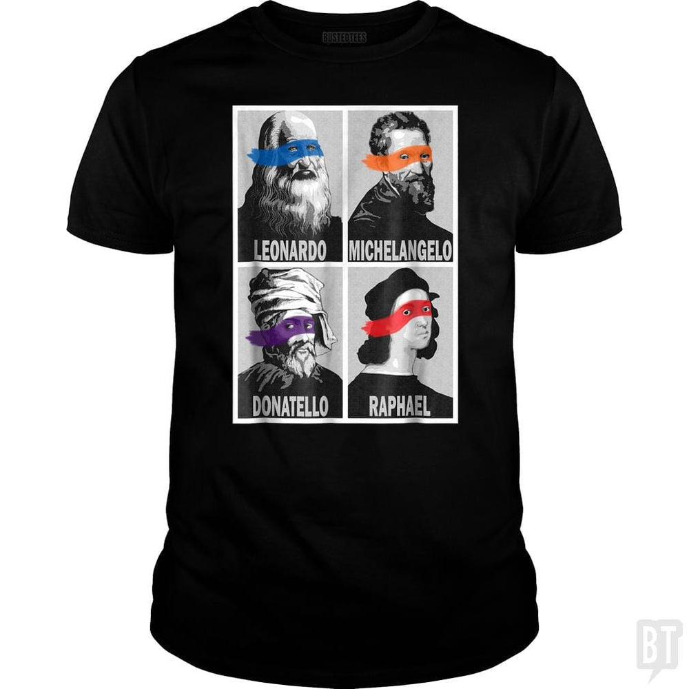 SunFrog-Busted Nathaniel Classic Guys / Unisex Tee / Black / S Renaissance Ninja Artists