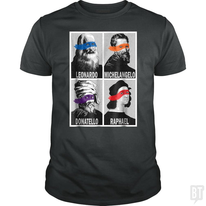 SunFrog-Busted Nathaniel Classic Guys / Unisex Tee / Dark Heather / S Renaissance Ninja Artists