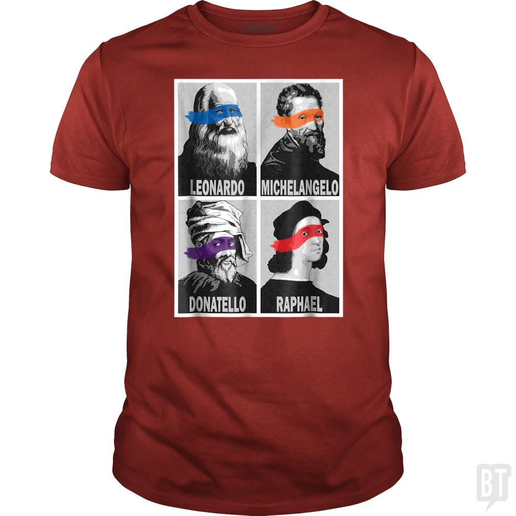 SunFrog-Busted Nathaniel Classic Guys / Unisex Tee / Red / S Renaissance Ninja Artists