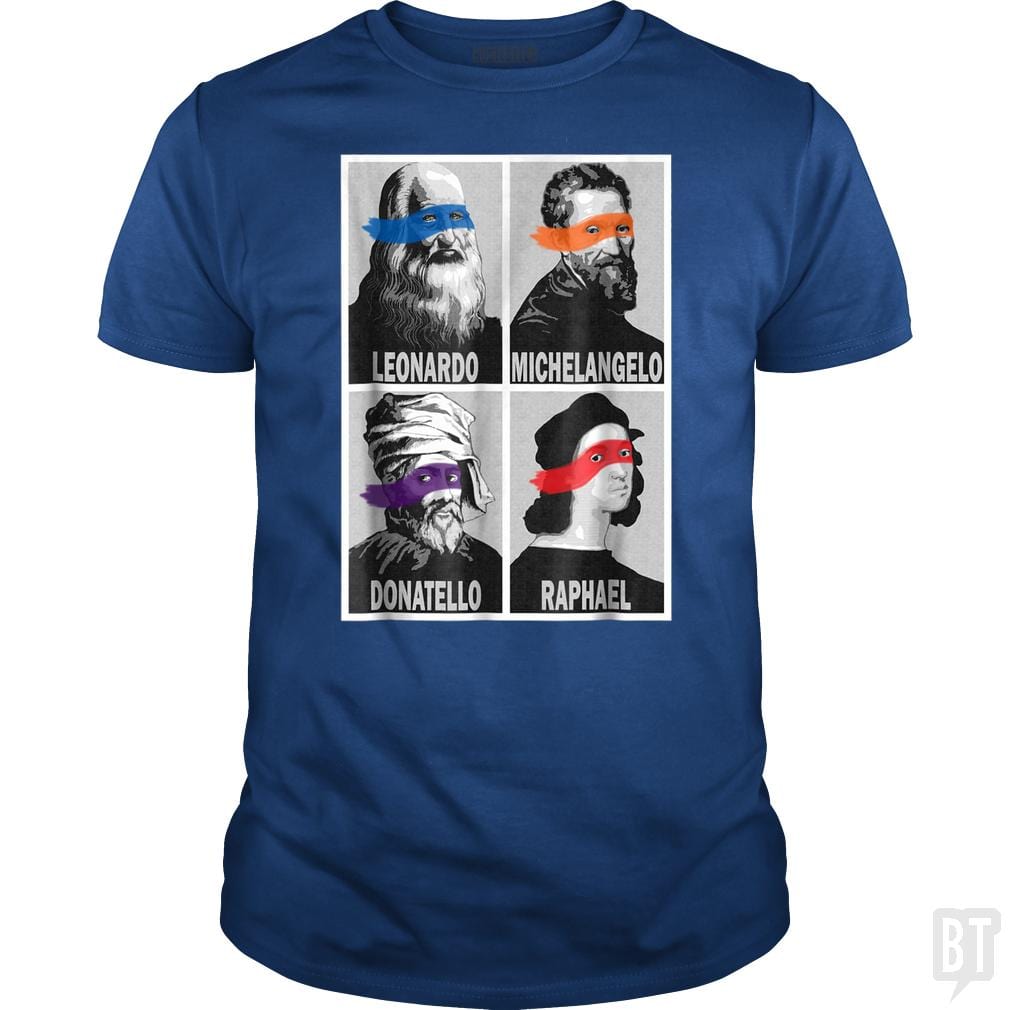SunFrog-Busted Nathaniel Classic Guys / Unisex Tee / Royal Blue / S Renaissance Ninja Artists