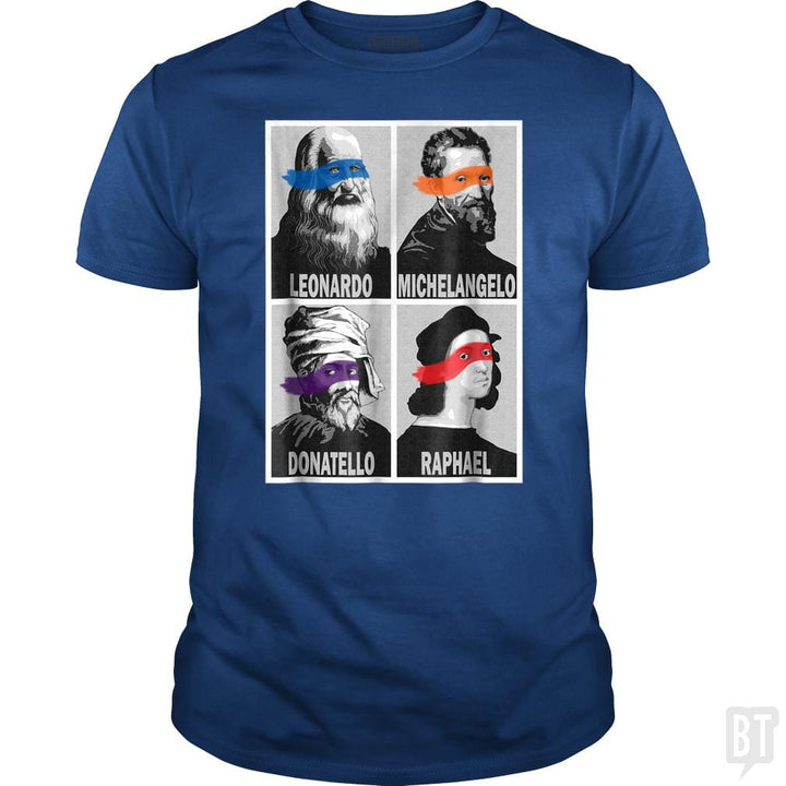SunFrog-Busted Nathaniel Classic Guys / Unisex Tee / Royal Blue / S Renaissance Ninja Artists