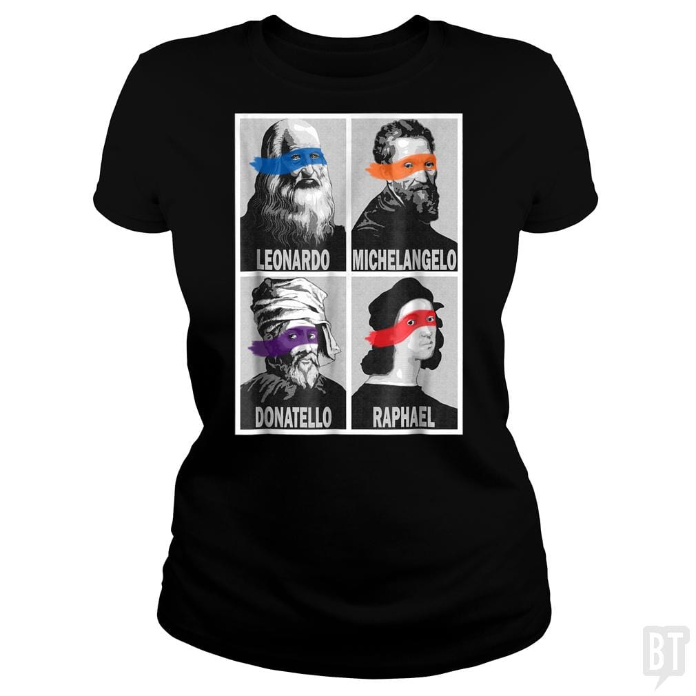 SunFrog-Busted Nathaniel Classic Ladies Tee / Black / S Renaissance Ninja Artists